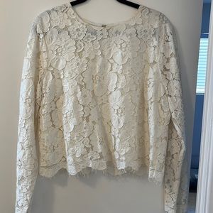 White lace blouse!